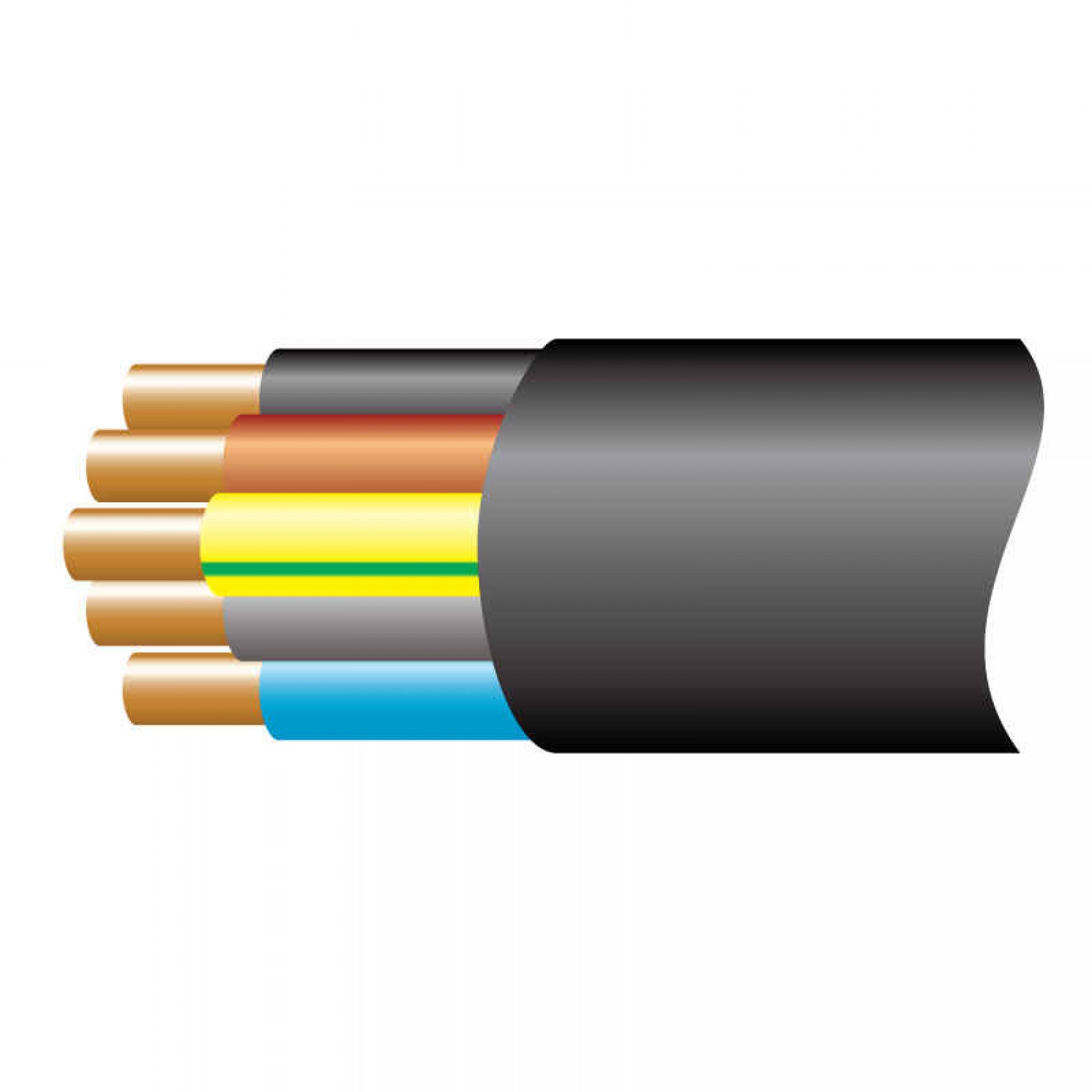 2.5MM 5 CORE NYY-J BLACK PER M